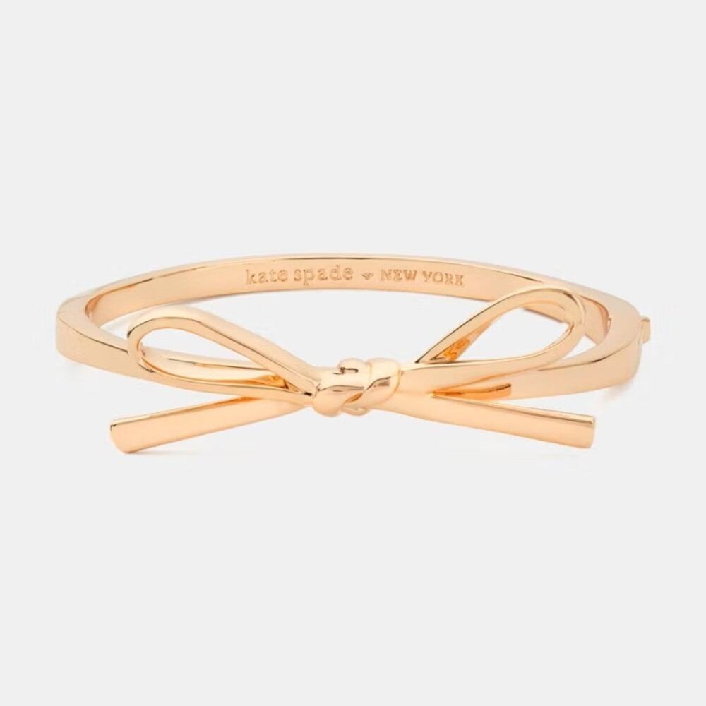 Kate Spade Skinny Mini Bow Bangle Rose Gold Tone Bracelet